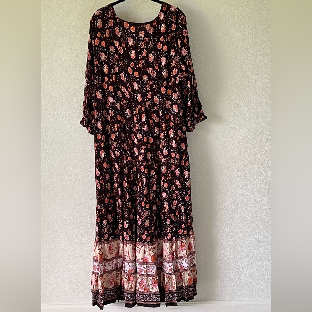 NATURAL LIFE Dark Floral Maxi Dress - Picture 7 of 15